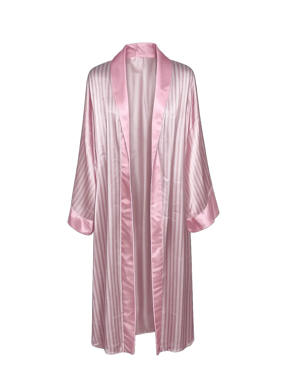Show Me Your Mumu Harlow robe pink satin stripe coquette glam loungewear chic OS